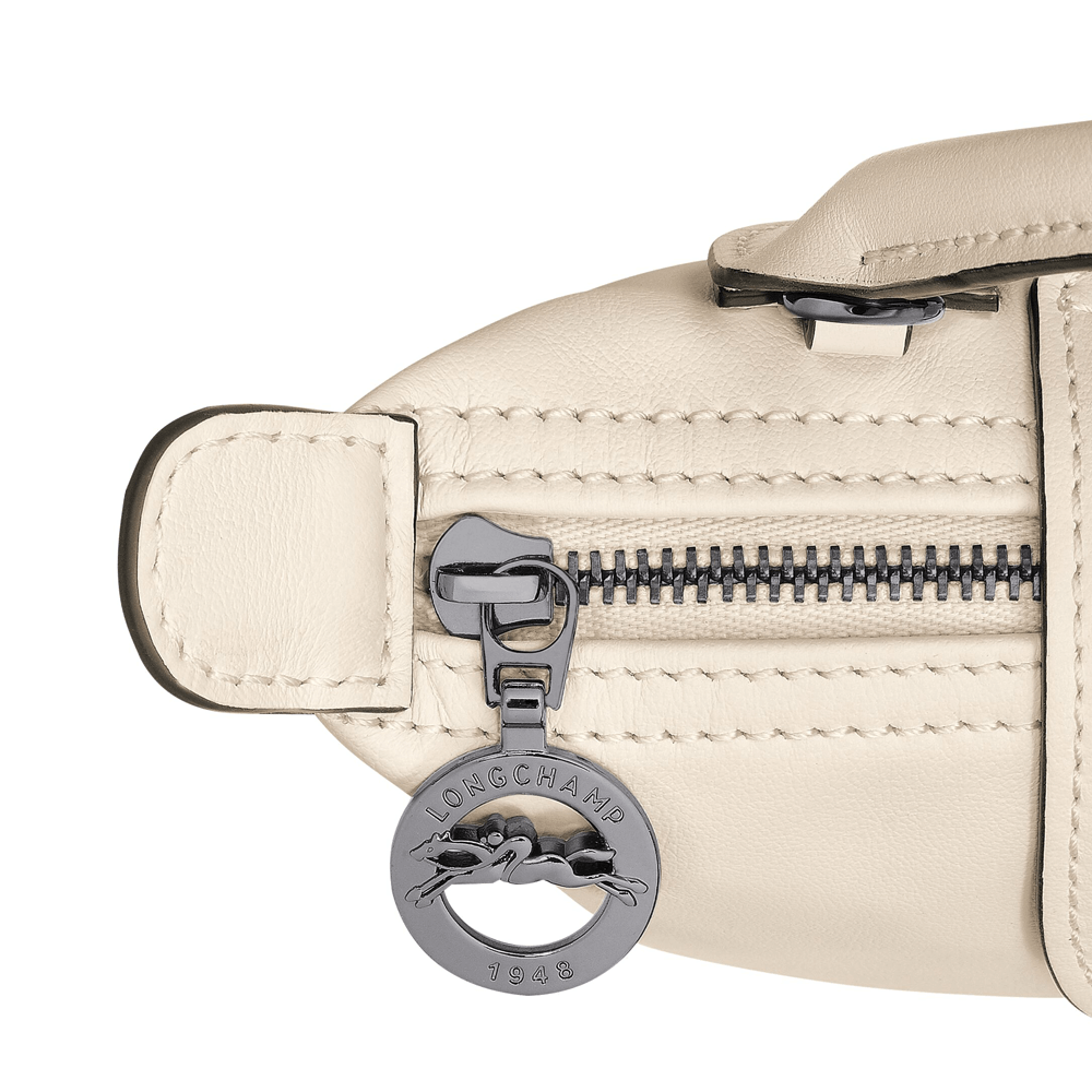 Longchamp white leather bag hot sale